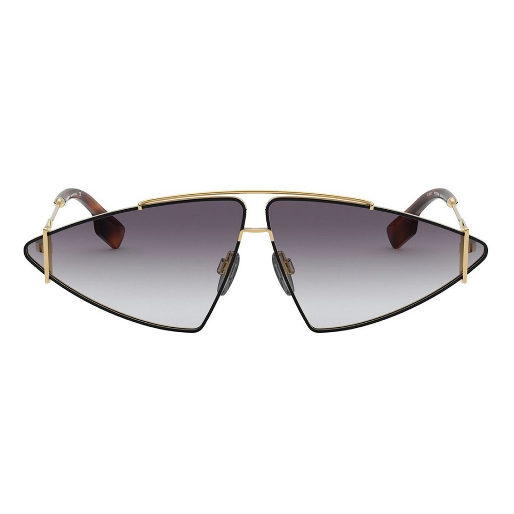 Authentic Burberry Gold metal frame sunglasses with gradient lens.